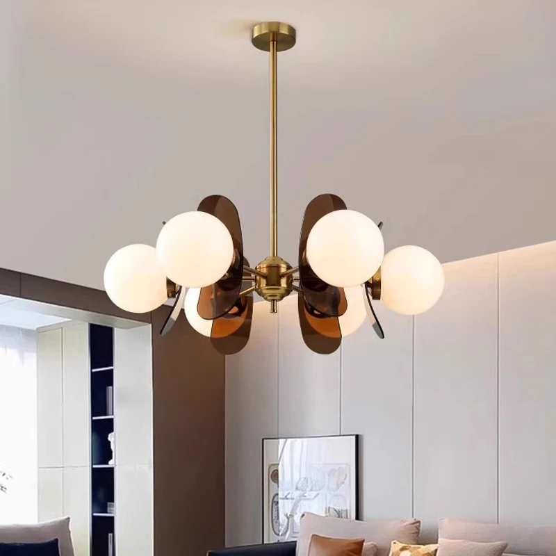 Современная люстра AiPaiTe сделанная из железа стекла и акрила является внутренней