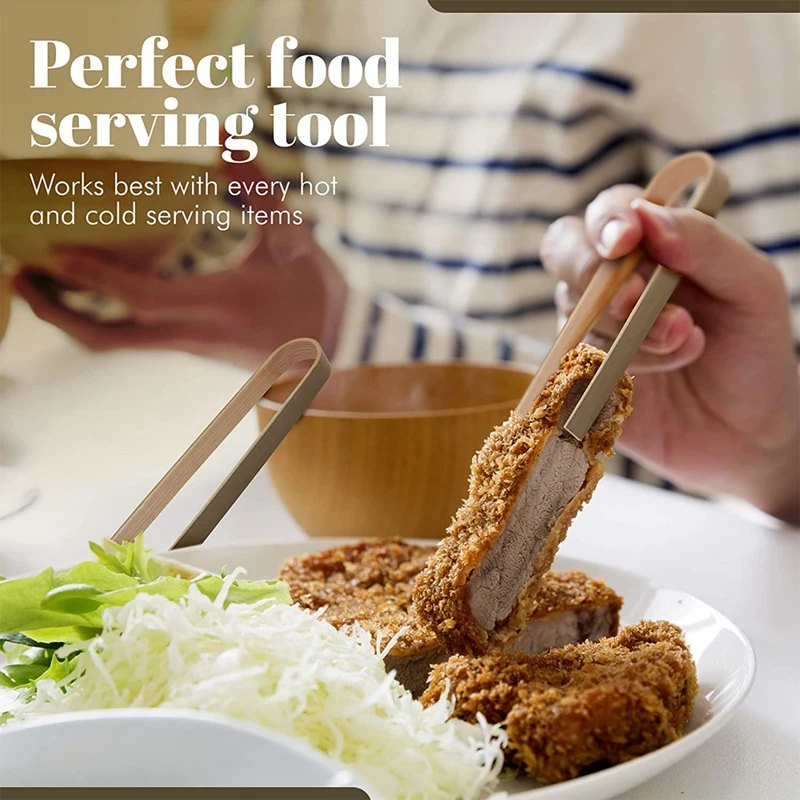 

Wooden Tongs For Cooking 40Pcs Mini Toaster Tongs, Mini Bamboo Tongs For The Kitchen Planet-Friendly And Light Weight
