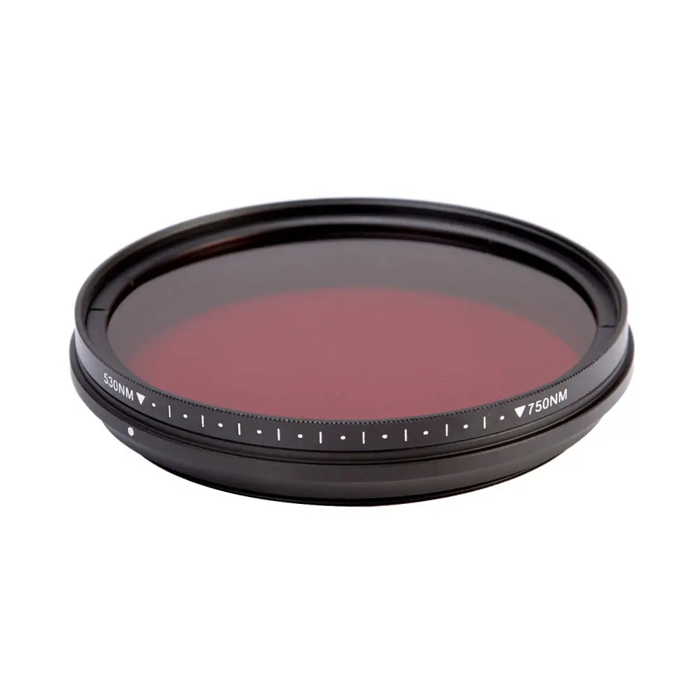 

FOTGA Adjustable Infrared IR Filter Pass Infra-Red 530nm to 750nm 590nm 680nm 720nm 49-82mm