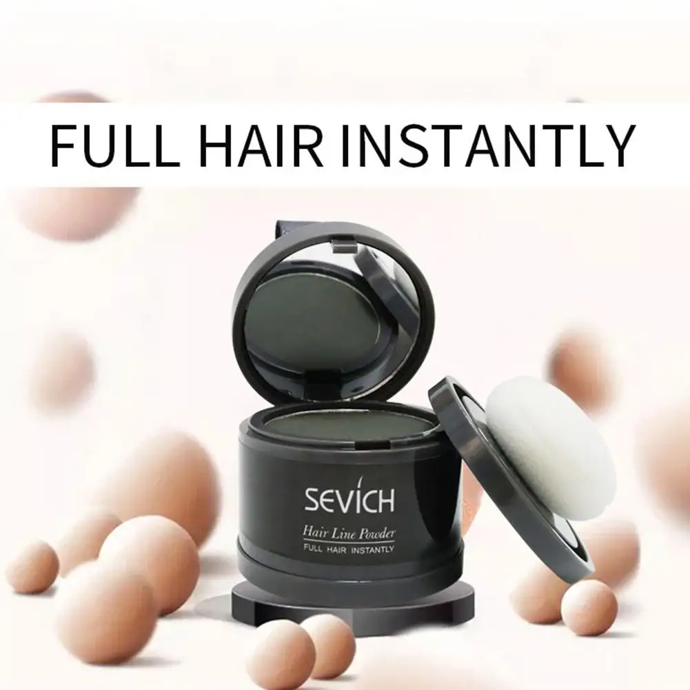 Black Hairline Repair Filling Powder With Puff Sevich Fluffy Thin Pang Line Shadow Forehead Hair Makeup Concealer