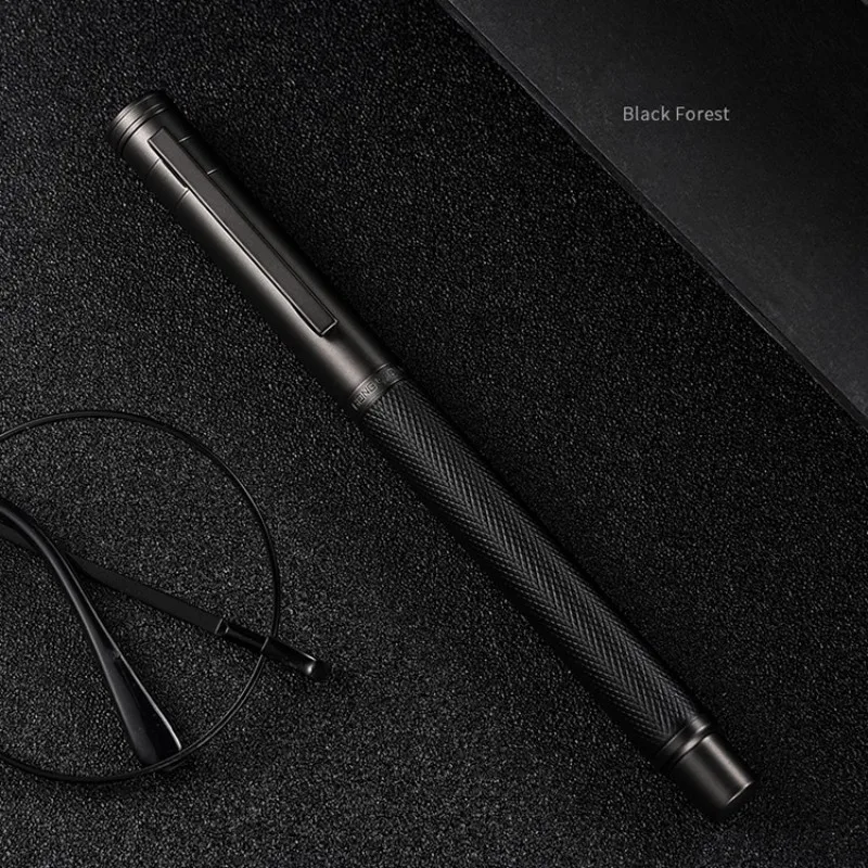 

Hongdian Black Forest Metal Fountain Pen Titanium Black EF/F/Bent Nib Beautiful Tree Texture Writing Pen for Office Business