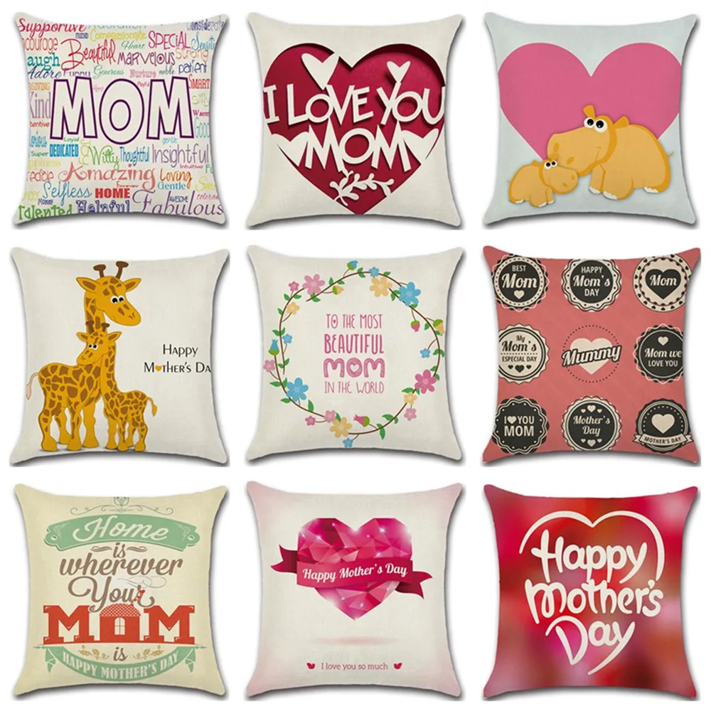 

Праздничный чехол для подушки с надписями на День Матери Любовь Мама декоративный чехол для диванной подушки подарок Фабрика Прямая постав...