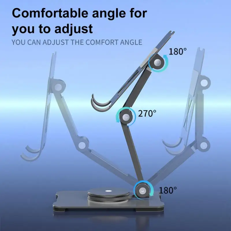 RYRA Rotatable dual-axis desktop bracket aluminum alloy multifunctional folding mobile phone lazy bracket 360° stepless rotation