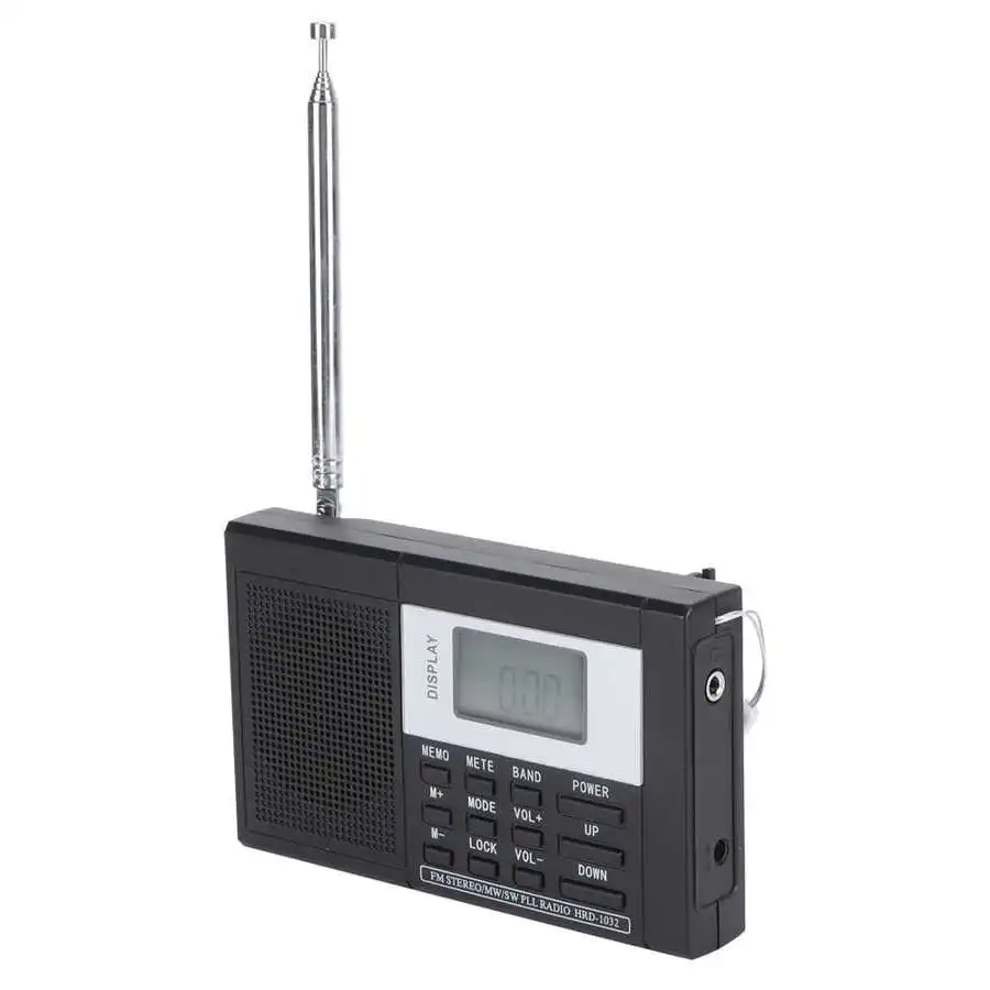 Портативное мини-радио цифровые часы FM/AM/SW/MW стерео радио FM-радиоприемник с