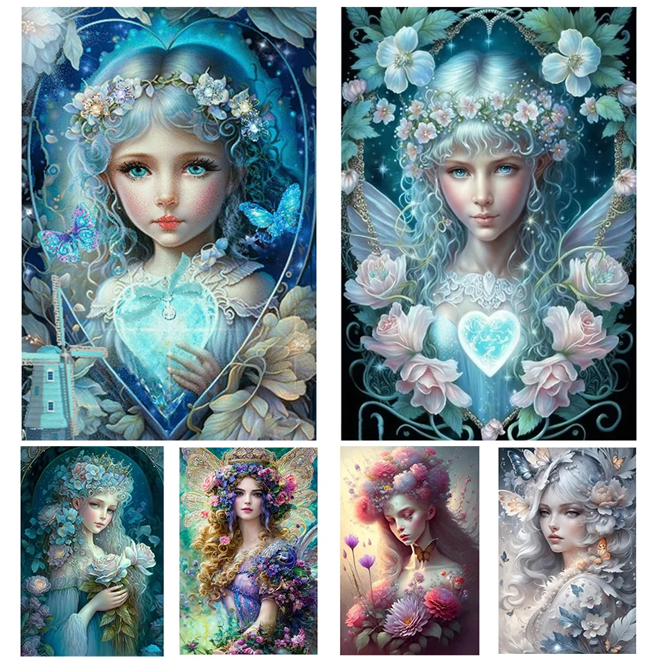 Набор для алмазной живописи сделай сам мультяшная девушка полный круг