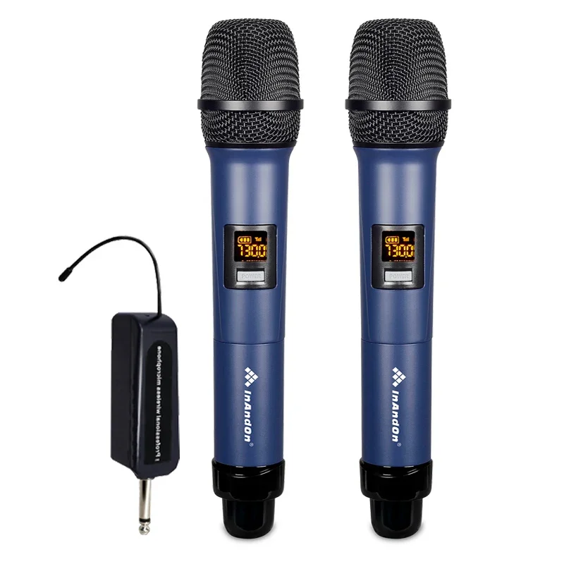 InAndOn один буксир два домашних беспроводных микрофона KTV для домашнего телевизора