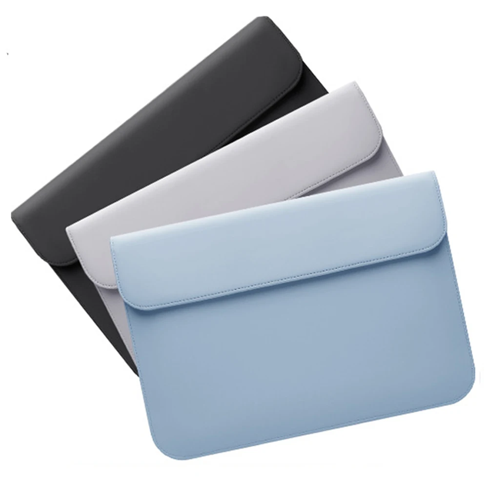 

PU Leather Sleeve Laptop Bag for Macbook Pro 13 Case Air 13.3 Retina 12 14 HUAWEI XiaoMi 15.6 Notebook Cover for HP Matebook Bag