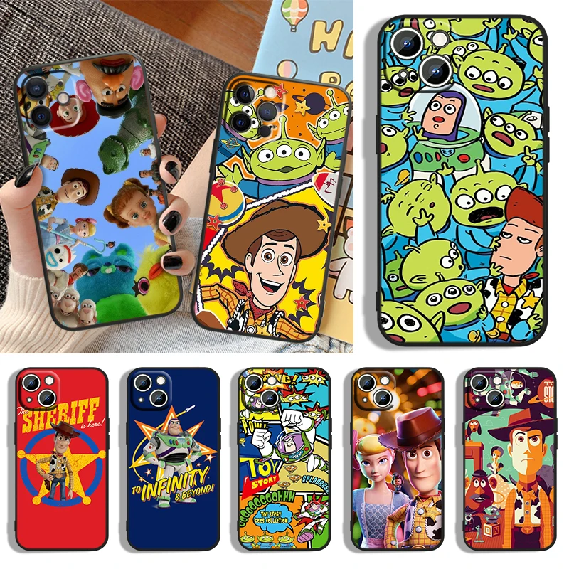 

Silicone Cover Toy Story For Apple iPhone 13 12 11 Pro Max mini XS XR X 8 7 6S 6 5 Plus Black Phone Case