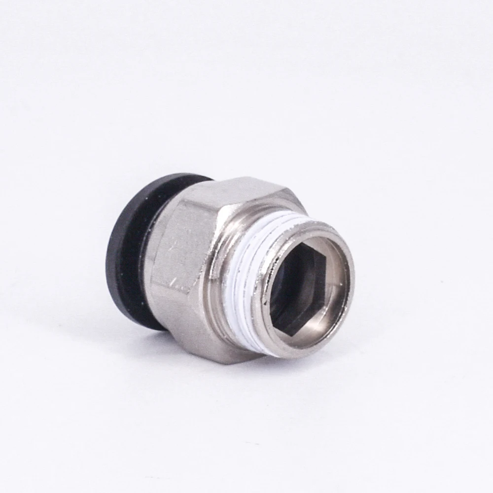1/8 &quot1/4&quot 3/8 &quotBSP Мужской x Fit Tube OD 6/8/10 мм никелированный латунный пневматический