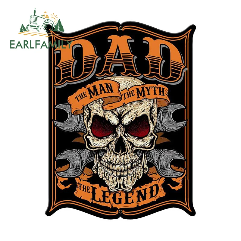 

EARLFAMILY 13 см x 10 см, американский Байкерский знак, автомобильная наклейка, бездорожья, Череп, наклейка на окно, автомобиль, багажник, украшение, мотоциклетные наклейки