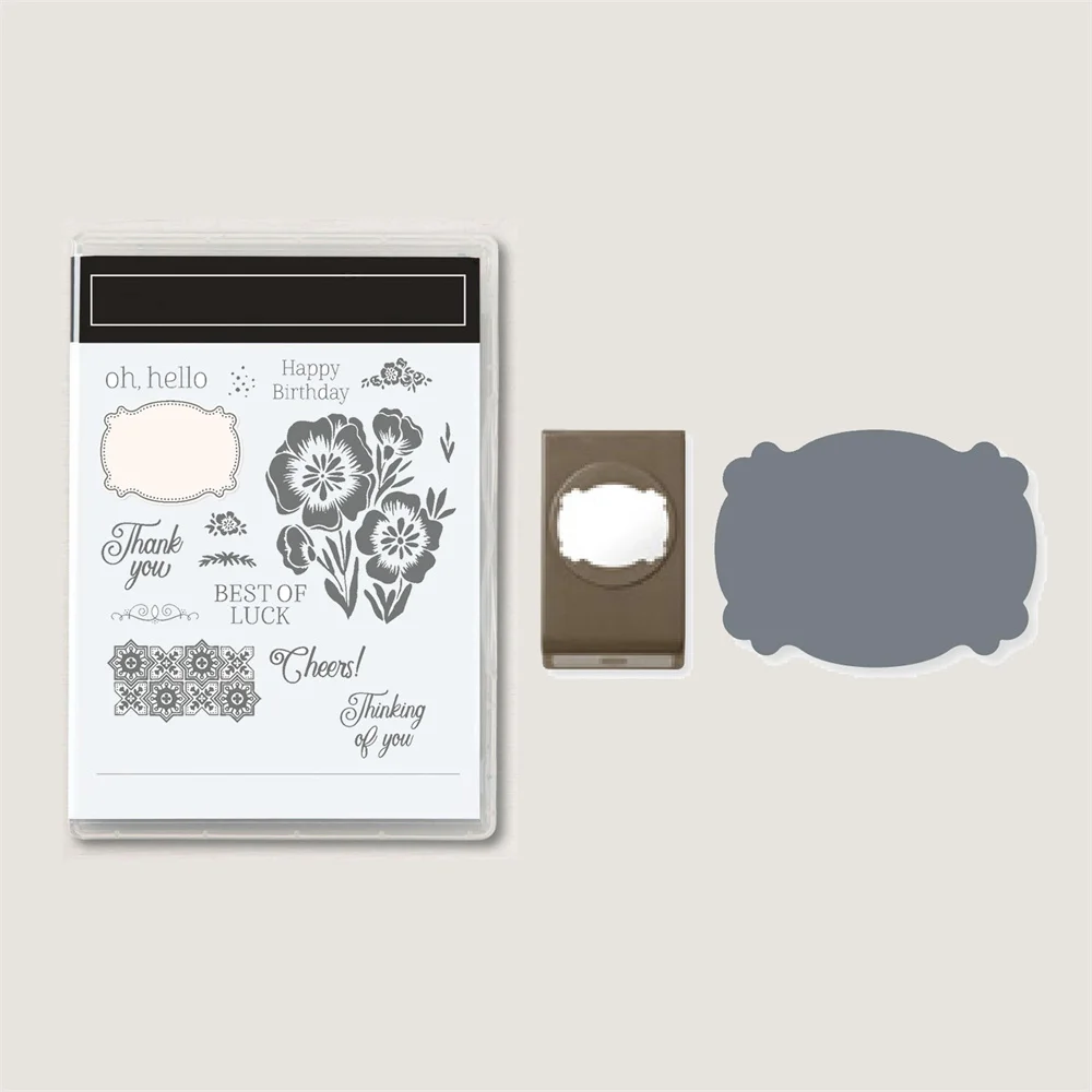 

Happy Birthaday Cheers Florals Cutting Dies Clear Silicone Cling Stamps Diy Paper Craft Cards Scrapbooking Decor Embossing Molds