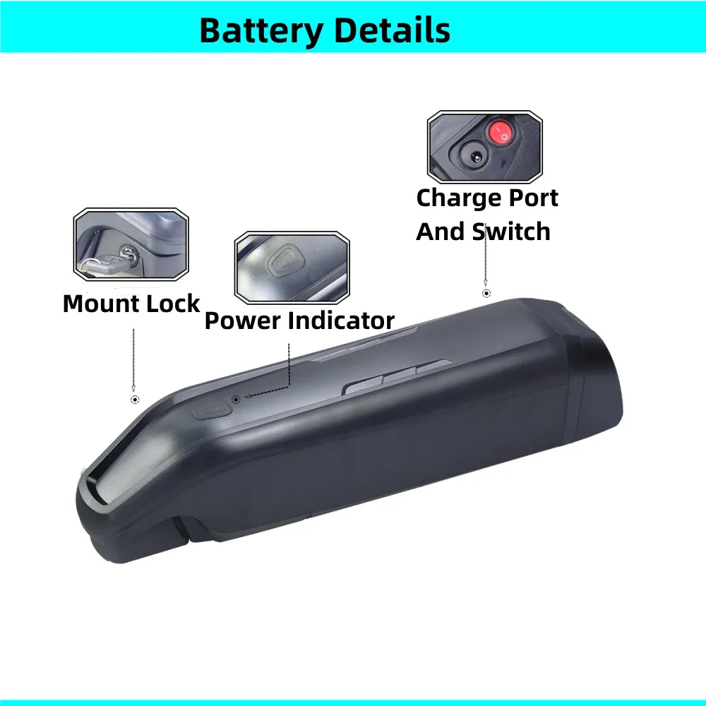 Литий-ионный аккумулятор для электронного велосипеда с боковым открытием 36 В 13