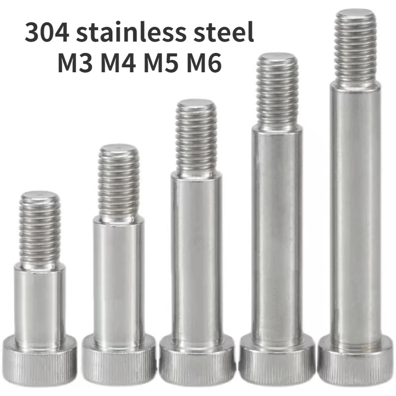 1/2/3/5Pcs 304 Stainless Steel Plug Screw M3 M4 M5 M6 Hexagon Shoulder Shaft Shoulder Screw Height Limit Bolt