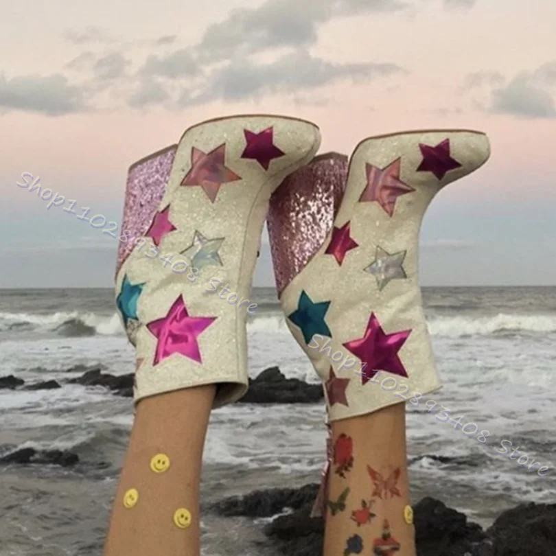 Женские ботильоны на толстом каблуке с бахромой и молнией сзади