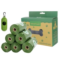 earth friendly degradable large unscented dog waste bags doggie bags green color