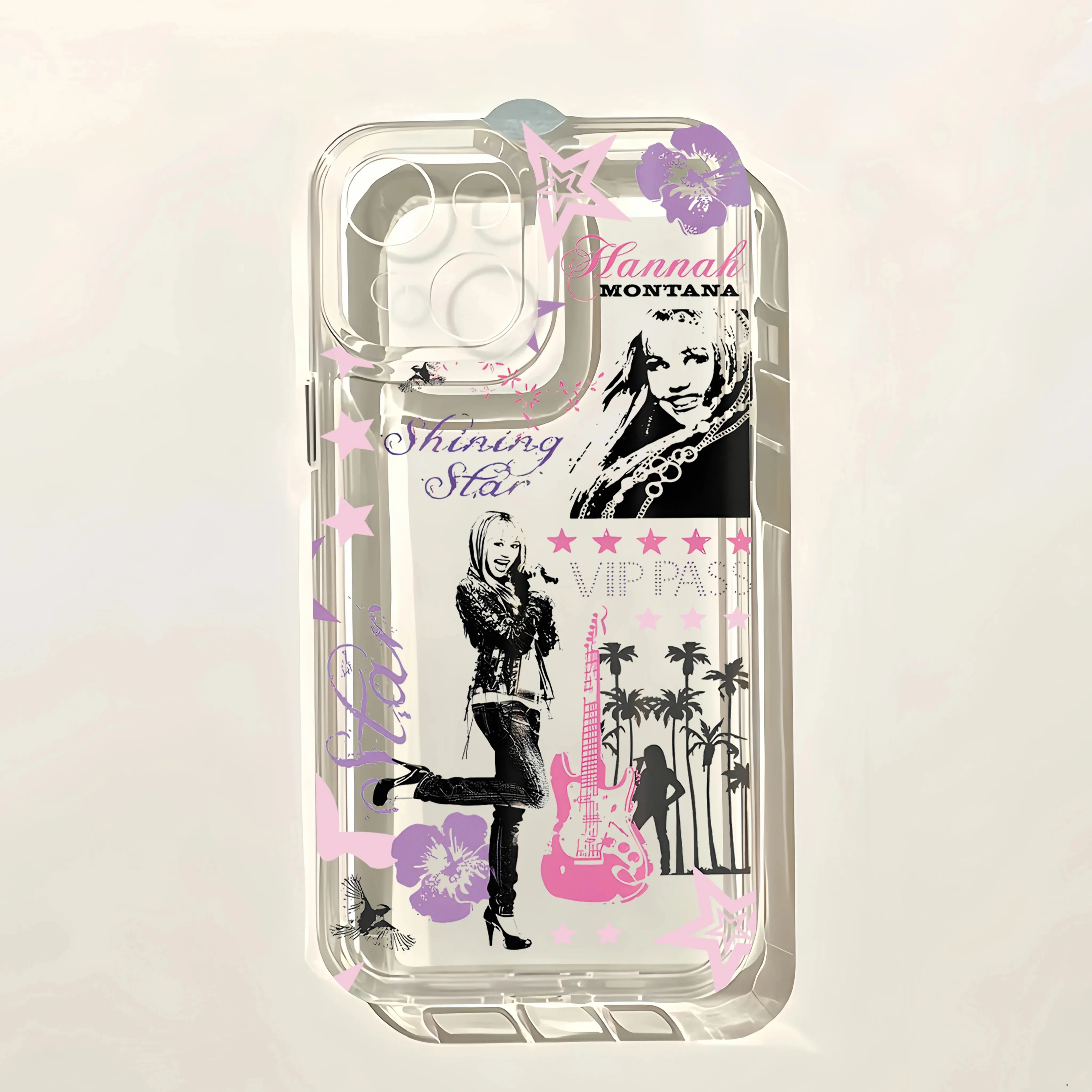 Фото Милый чехол для телефона Hannahs Montanas для iPhone 17e 17 16 16e 15 14 13 12 11 Mini Pro Max X XR XSMax Air Plus, прозрачная задняя крышка №5
