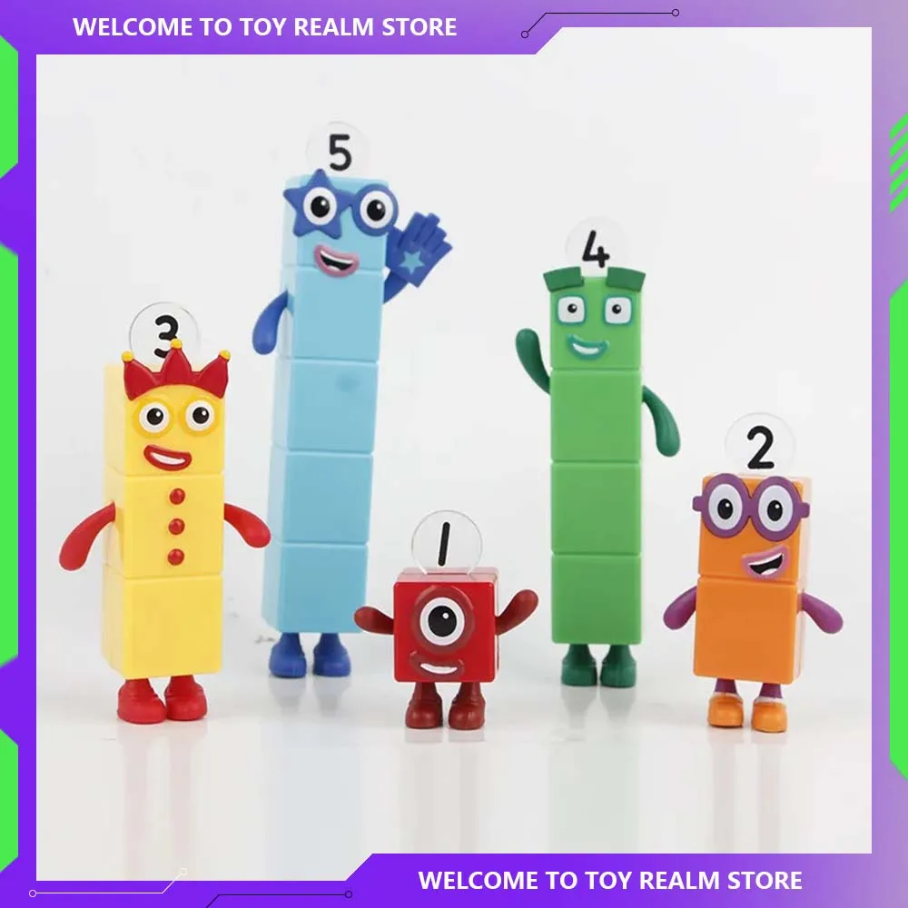 Фигурка Numberblocks модель игрушки фигурки героев 5 шт./компл. ПВХ статуя