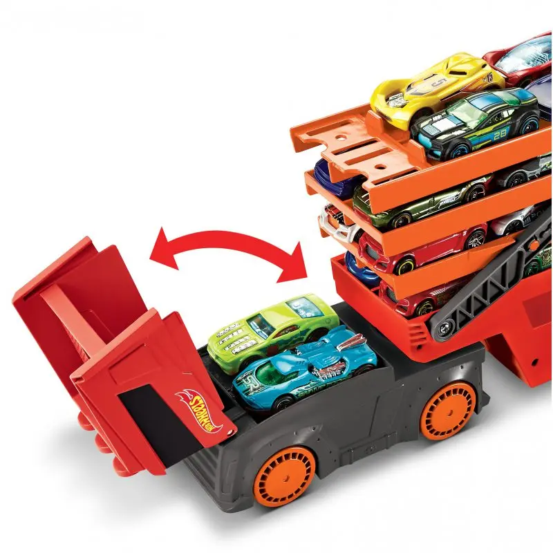 Машинка Mattel Hot Wheels Мега грузовик с хранилищем для машинок GHR48|Наземный транспорт| |