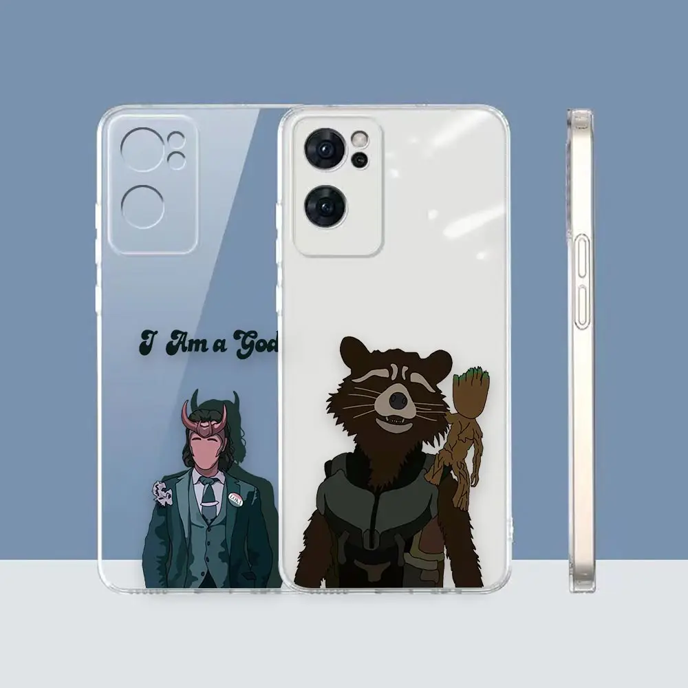 

Clear Phone Case For OPPO RENO 9 8 7 6Z 6 5 4 3 2Z SE PRO PLUS 4G 5G Case Funda Coque Shell Cover Marvel Avengers Heros Faceless