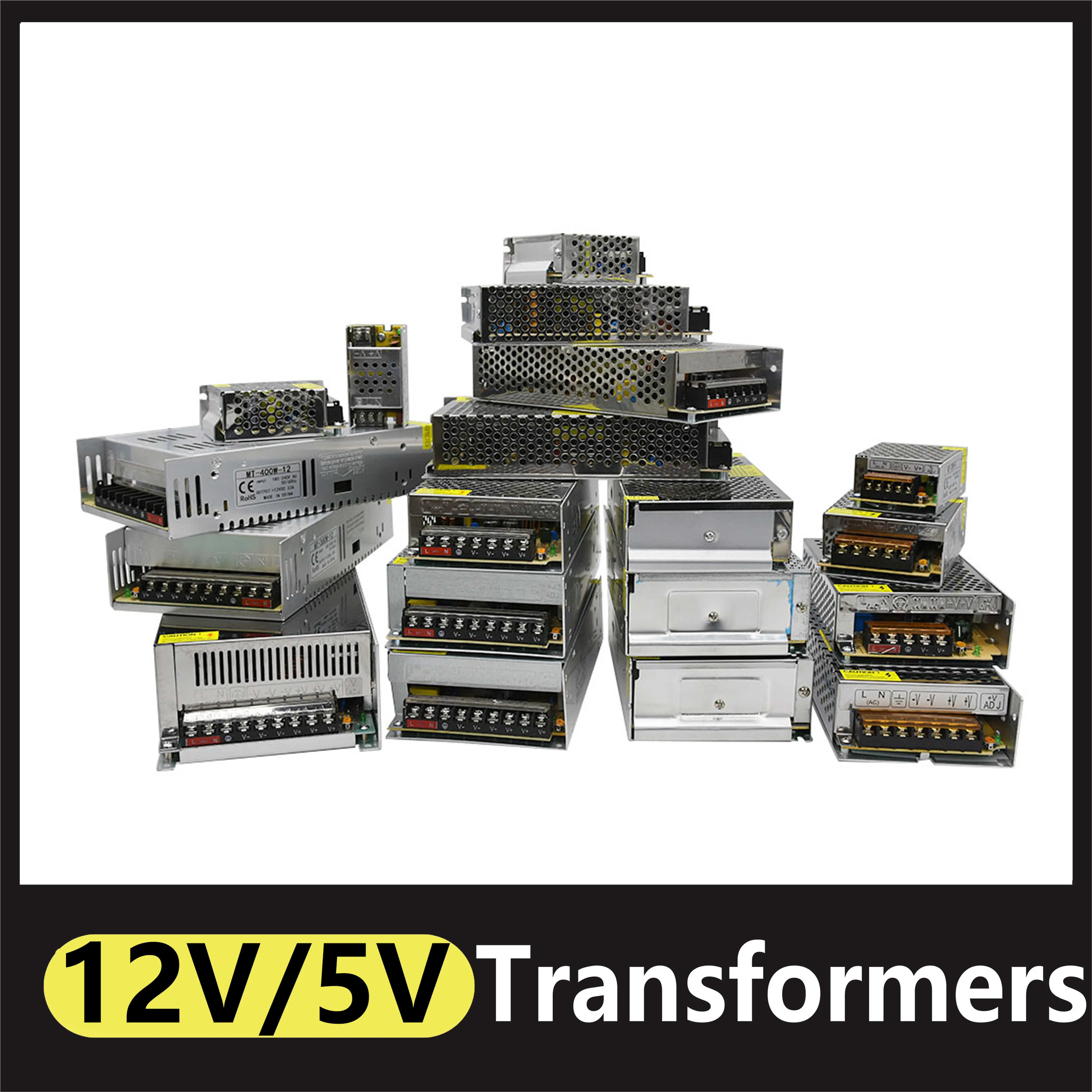

AC 220v DC/DC 12v 5v освещение Трансформатор питания switching1A 2A 3A 5A 10A 15A 20A 30A источник питания полосы светодиодный драйвер адаптер
