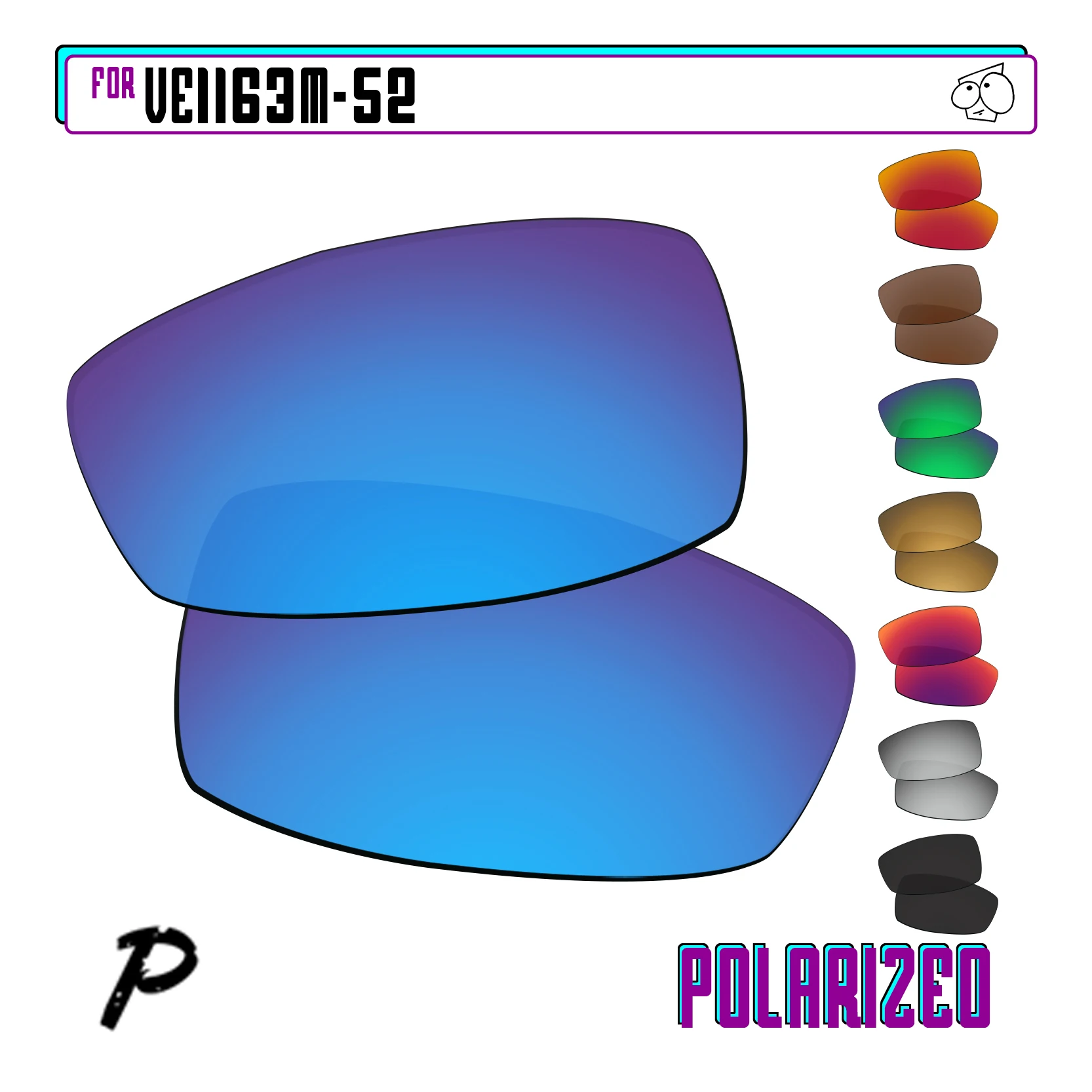 Сменные поляризационные линзы EZReplace совместимые с солнцезащитными очками Versace