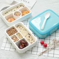 microwave lunch box portable multiple grids bento box for school student kids children dinnerware food storage container