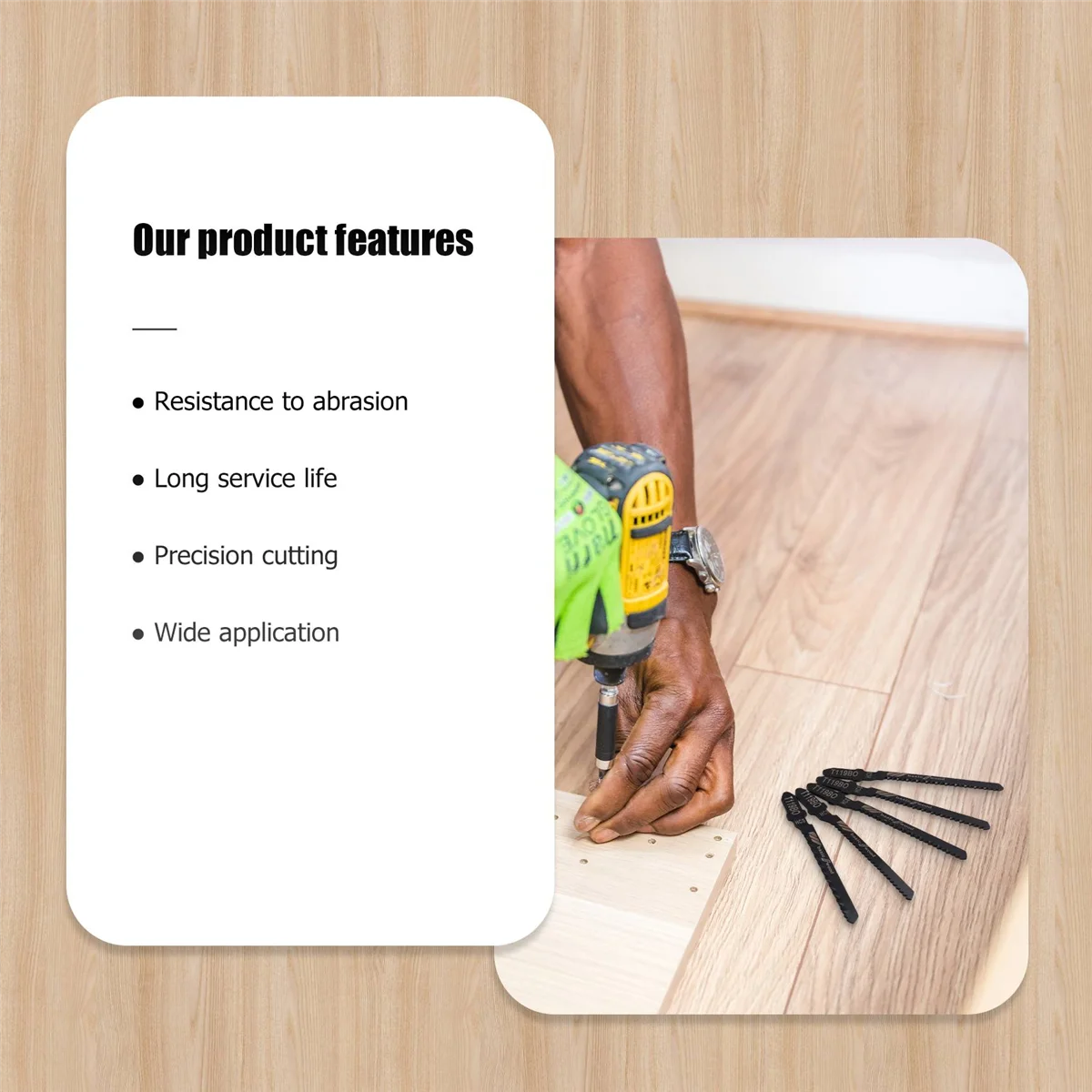 Набор из 20 полотен T119BO 12 TPI с Т-образным хвостовиком и прокруткой для лобзика