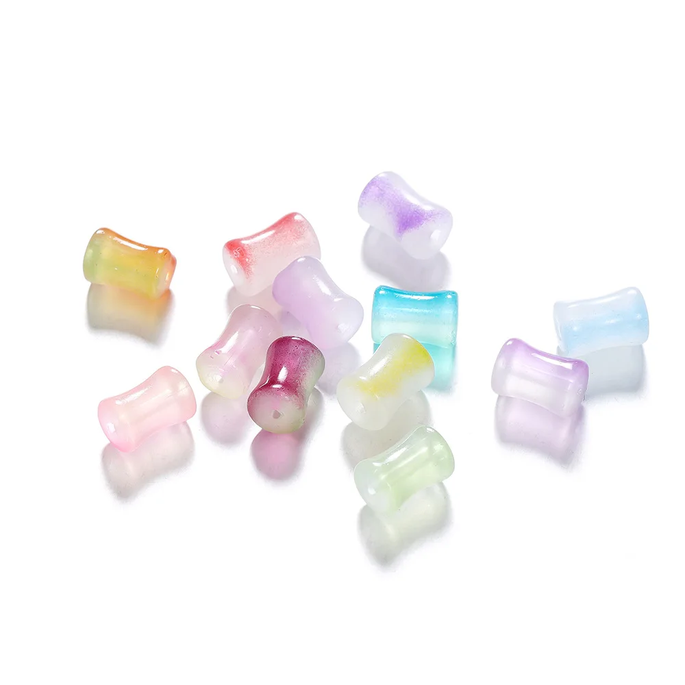 

8x12mm Imitation Jade Fine Bamboo Joint Glass Beads DIY Handmade Hairpin Jewelry Bracelet Necklace Accessories Handmade DIY
