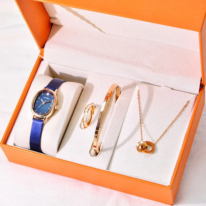 Hot Selling Exquisite And Luxurious Women's Quartz Watch Set, Engagement, Holiday, Fashion Gift