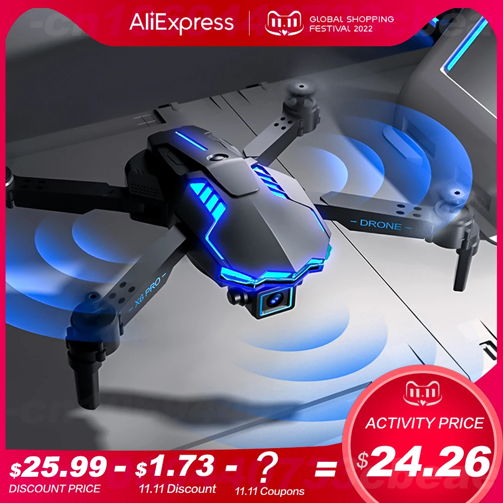 2022 NEW X6 Drones 4K HD Dual Lens With Optical Flow Obstacle Avoidance Photography Profesional Helicopter RC Mini Plane Toys