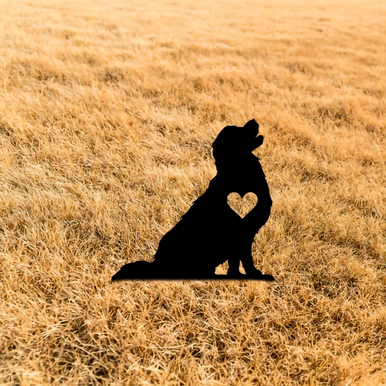 Элегантный Золотой Знак Для Двора Собаки Металлическая Железная Садовая Статуя