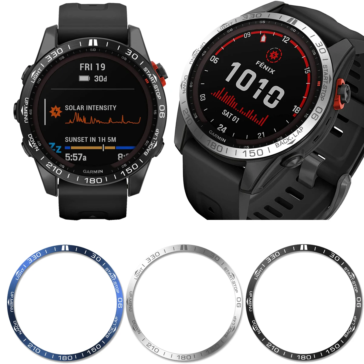 

Metal Styling Bezel Ring Frame Protector Cover For Garmin Fenix 7/7S/7X/6/6X Pro Smart Watch Protective Bumper Case Accessories