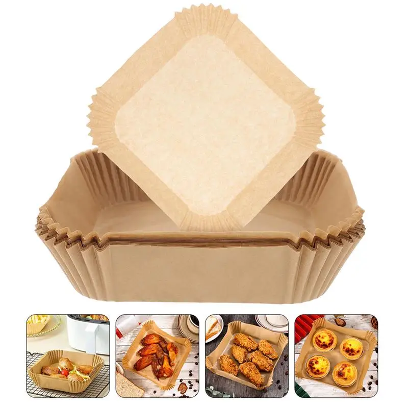 

Air Fryer Paper Silicone Liner Baking Parchment Liners Airfryer Round Square Microwave Tray Steamer Pot Pan Sheet Oven Food