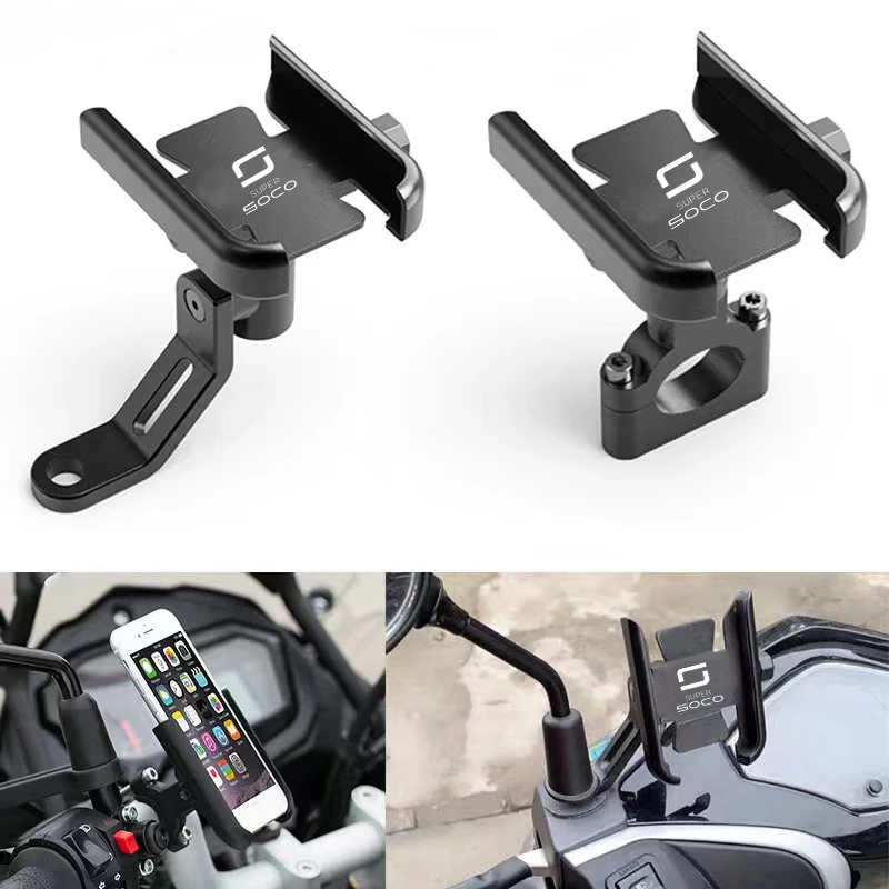 

For Super Soco CPx CUmini CUx TC 50 TC Max Wanderer TCMax Accessories Motorcycle Handlebar Mobile Phone Holder GPS Stand Bracket