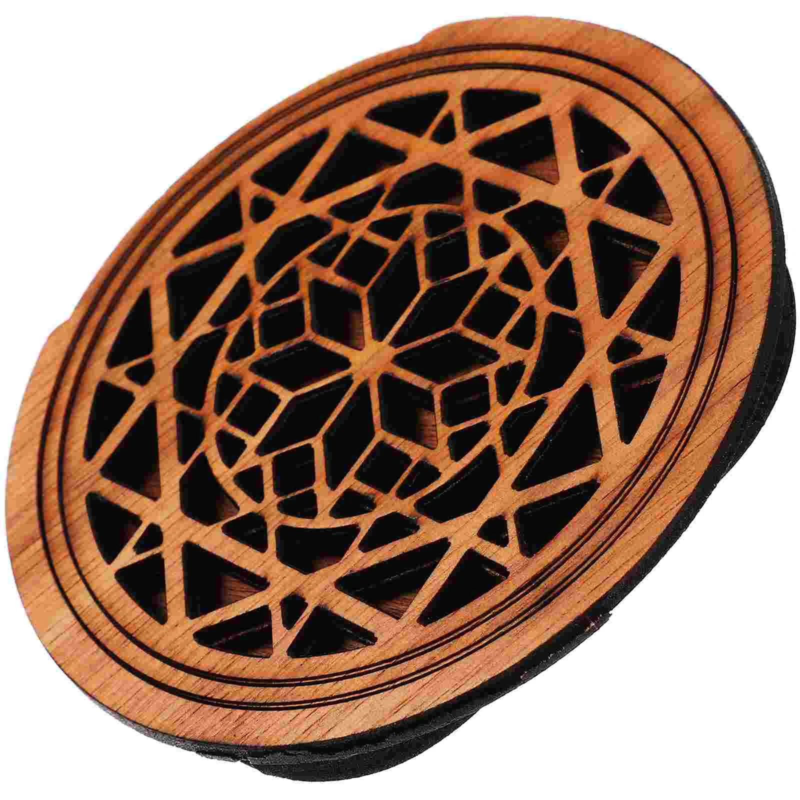 

Electric Guitar Parts Sound Hole Cover Anti-howling Soundhole Wooden Resonator Accessory