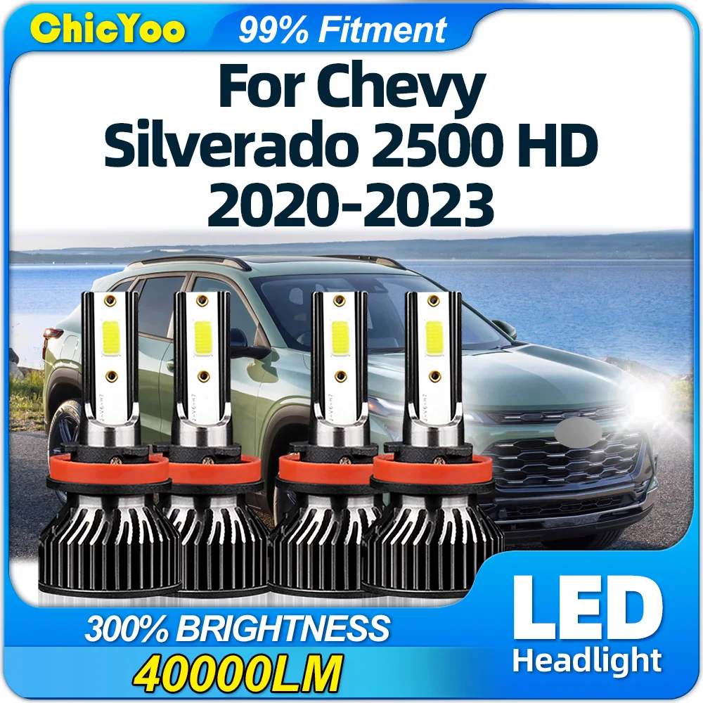 Передние фары 240 лм 6000 Вт светодиодный 12 В Plug And Play 2500 K автомобильные для Chevy Silverado