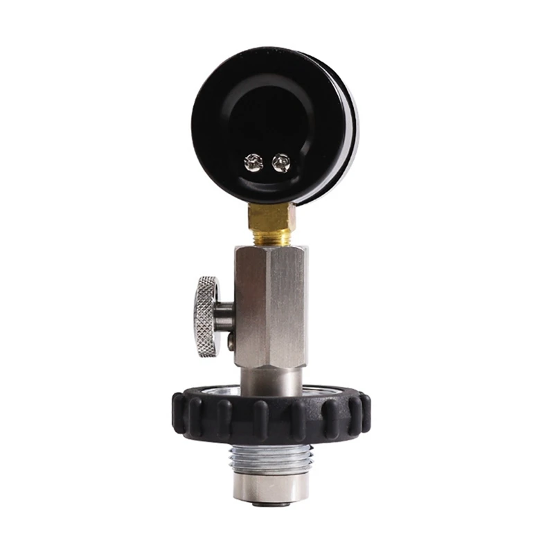 

New DIN Stainless Steel Air Tank Pressure Checker For Scuba Diving With 400Bar Gauge & 350Bar Gauge Black