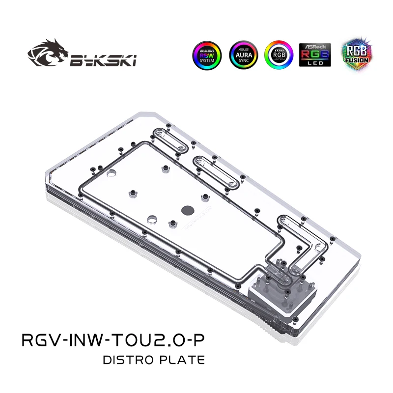 BYKSKI Акриловая плата Решение для водяного канала Использование корпуса IN WIN TOU2.0