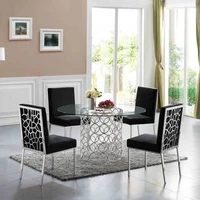 Modern Blue Grey Velvet Dining Chair Luxury Vintage Living Room Furniture Gold Silver Metal Leg Home Restaurant