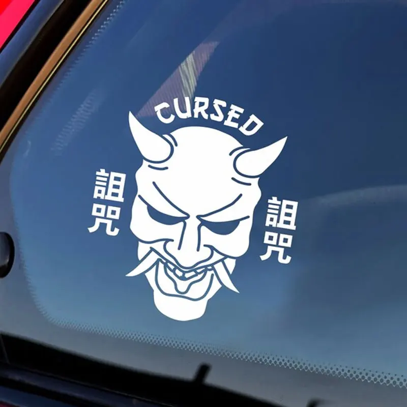 

Cursed Devi Window Car Sticker JDM Anime Notebook Sticker Automobile Parts Window Decoration Die Cutting Vinyl Decals