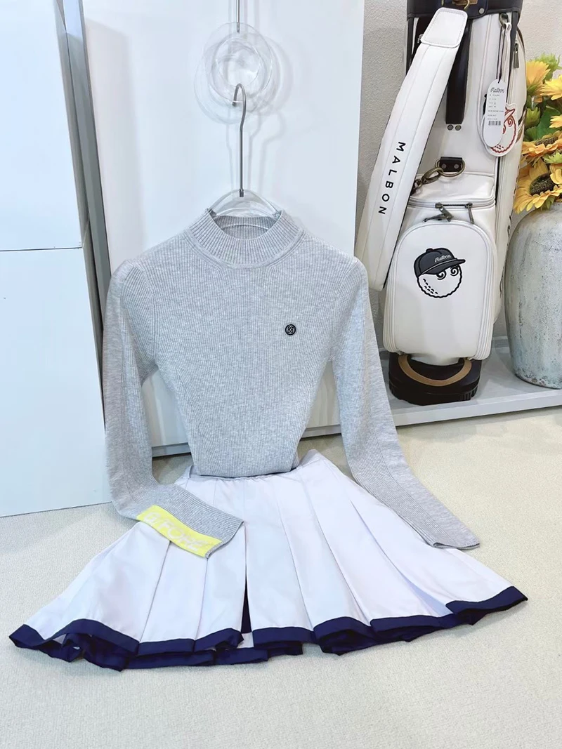 Golf  knit women woollen high neck warm long sleeve knit  autumn winter  sweater underwear G0103