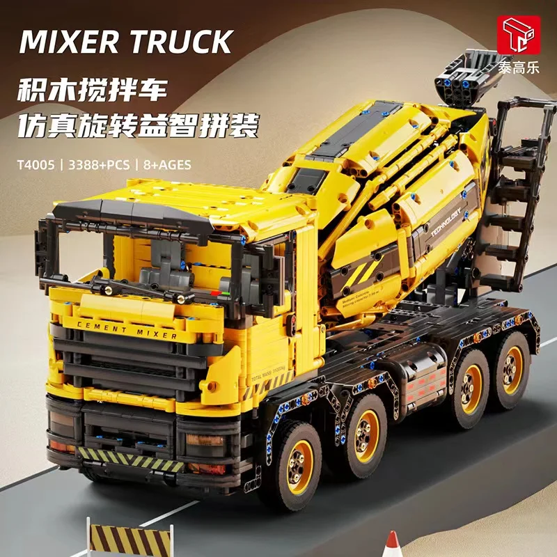 

3388pcs Bricks APP Remote Control Concrete Mixer Truck Car Technical Model Building Blocks Educational Toys Boys Birthday Gifts