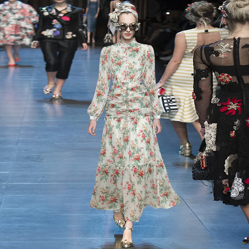 

Длинное шифоновое платье с длинным рукавом, в богемном стиле