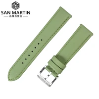 watch with leather strap 20mm straight flat interface universal bd0011