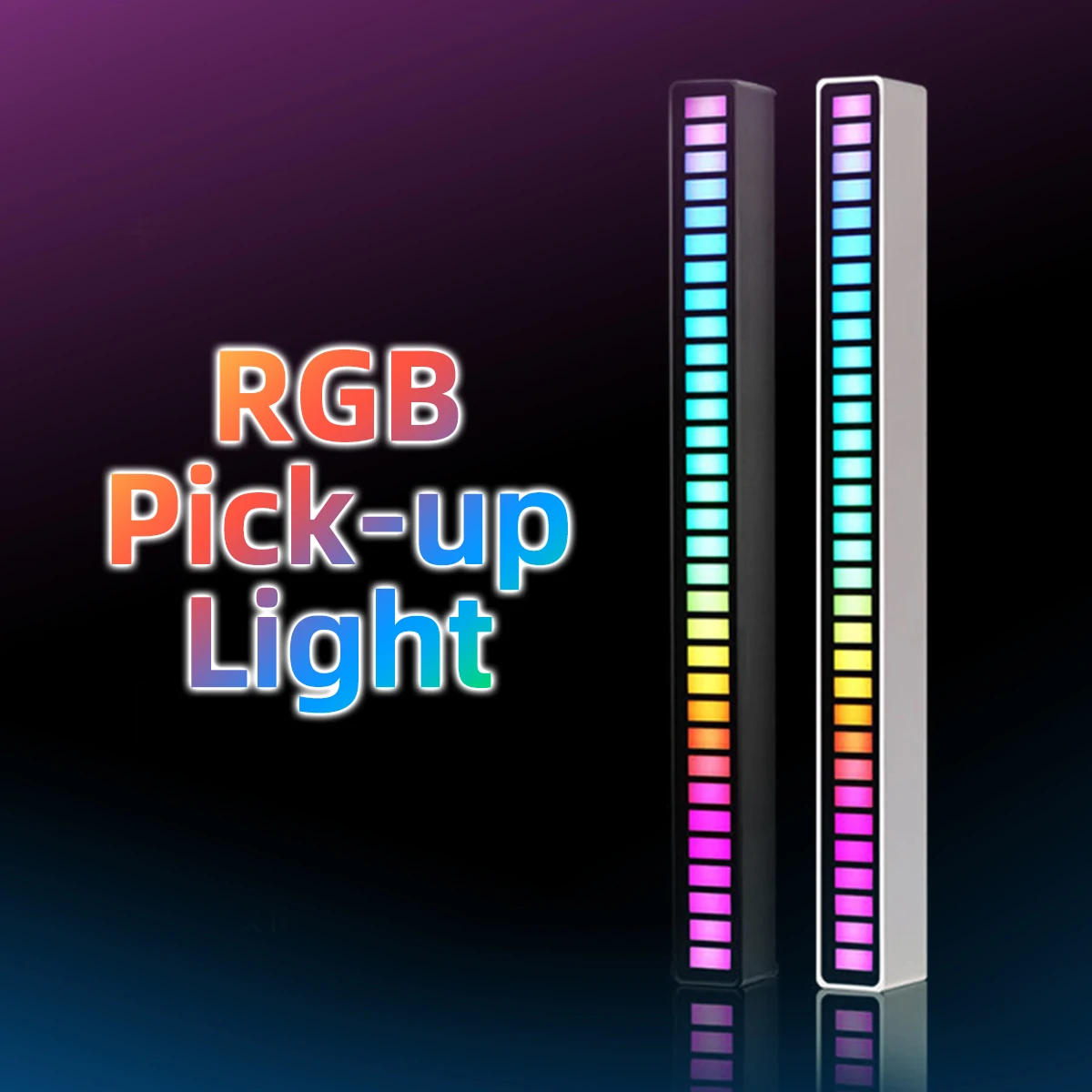 Купи RGB Sound Control LED Light Pickup Lights App Control Voice Activated Rhythm Light RGB Color LED Lamp Bar of Music Ambient Light за 263 рублей в магазине AliExpress