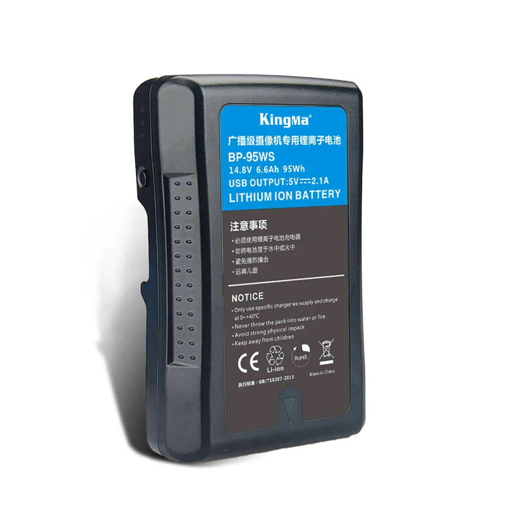 

New Arrival Digital Camera Battery 6600mAh BP-95WS Li-ion Rechargeable V-Mount Battery