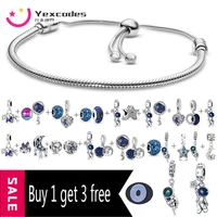 yexcodes blue charm star charm astronaut charm beads brand jewelry size adjustable bracelet boys and girls bangles