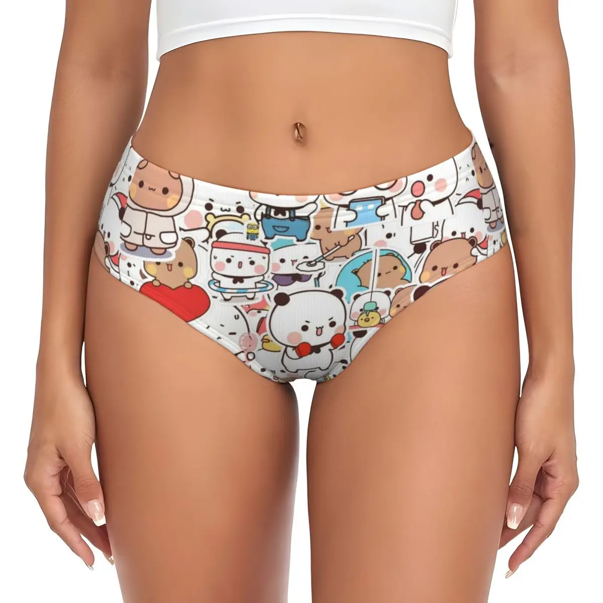 Женские трусики панды медведя парные Мультяшные дышащие Bubu и Dudu нижнее белье