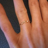 2022 trendy a z initial rings stainless steel wedding ring women tiny gold sliver color couple rings jewelry accessories gift