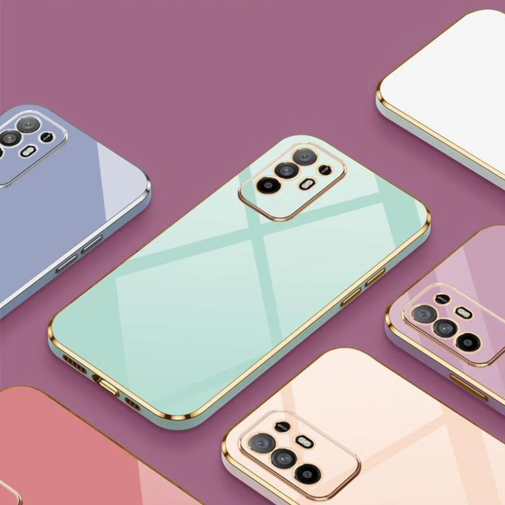 Для oppo A94 5G OPPO Reno5z Reno 6z F19 ProPlus Роскошная квадратная обшивка чехол CPH2211 CPH2211 Противоударная задняя крышка